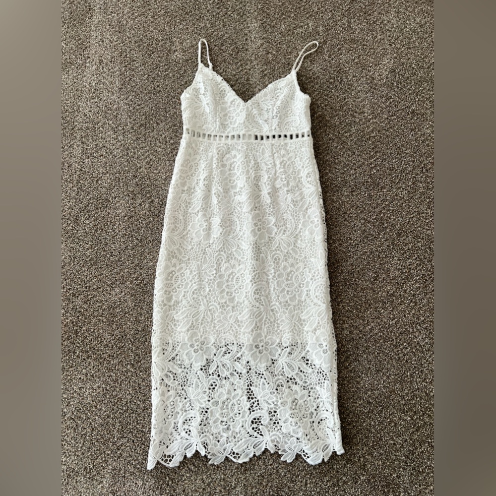 Forever 21 white lace knee length dress